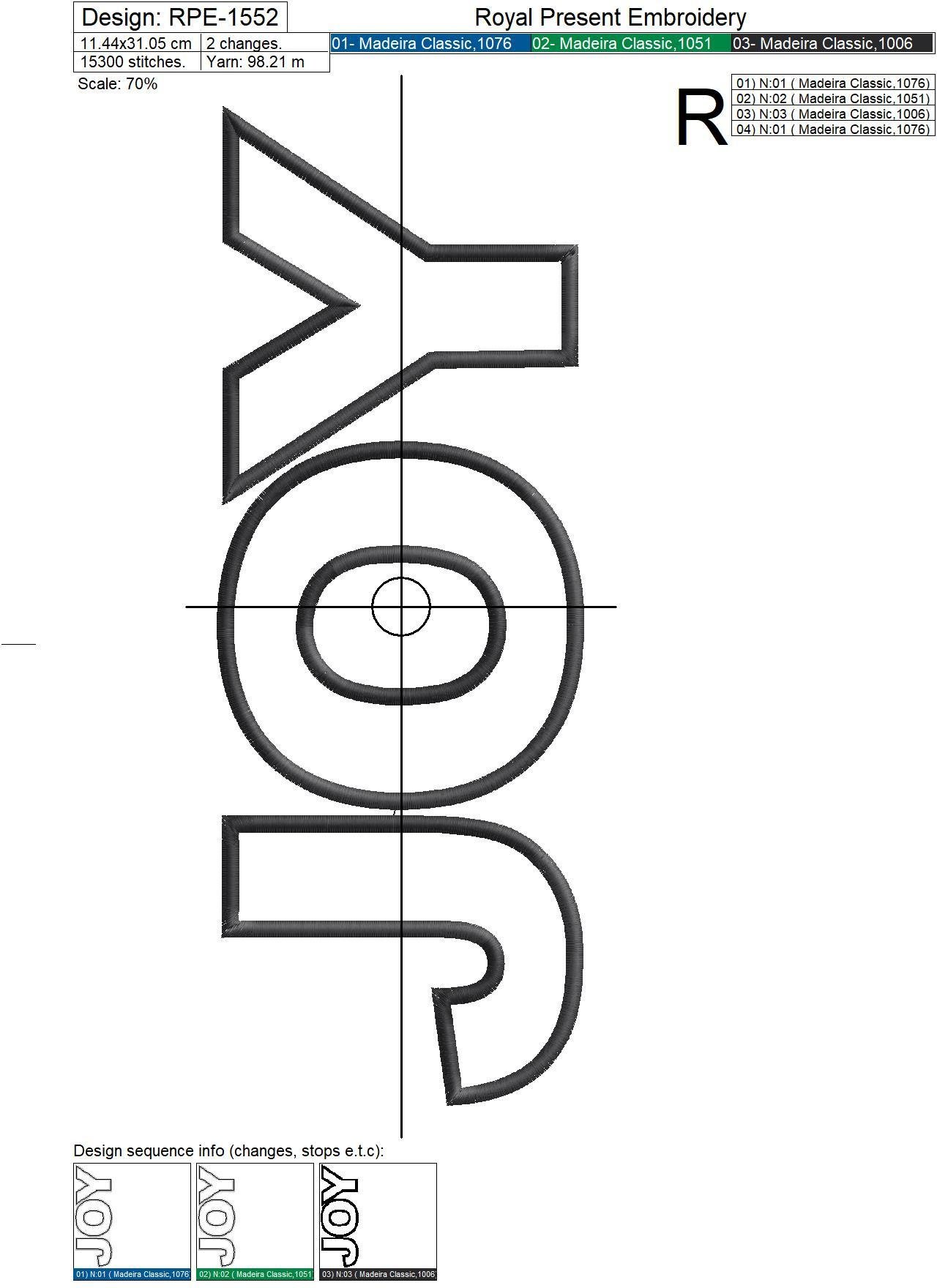 JOY Inscription Applique Machine Embroidery Design