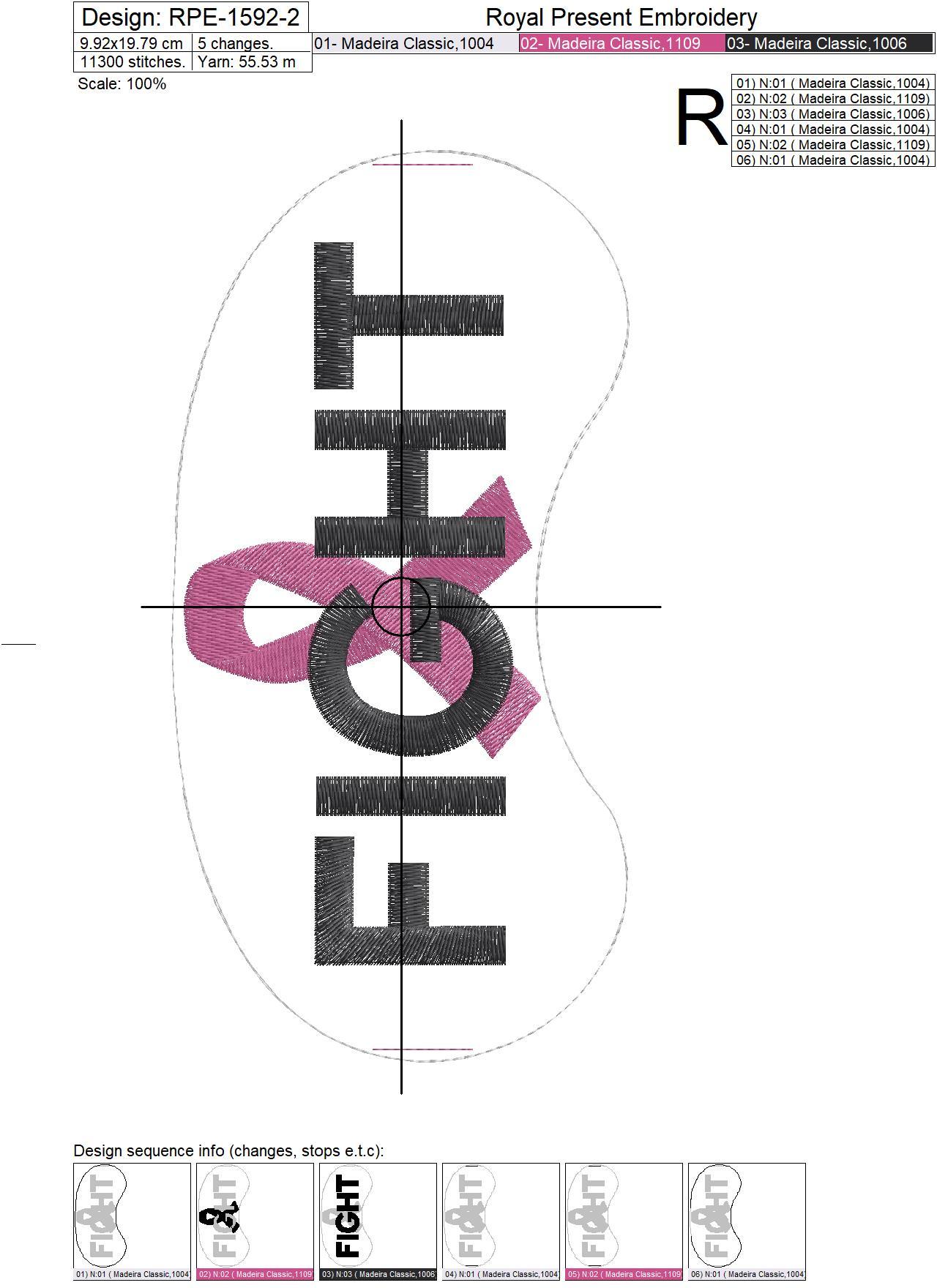 Free Pink Ribbon Sleep Mask ITH Machine Embroidery Design