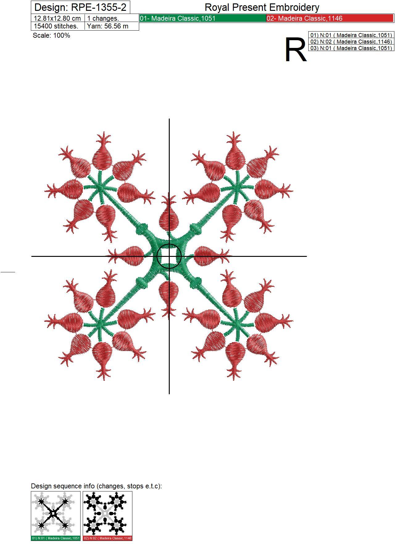 Free Dog-Rose Fruit Machine Embroidery Pattern - 2 sizes
