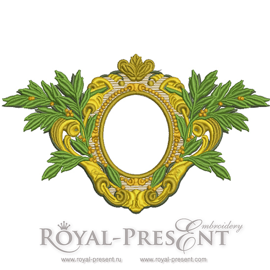 Machine Embroidery Design Vintage Monogram Blank