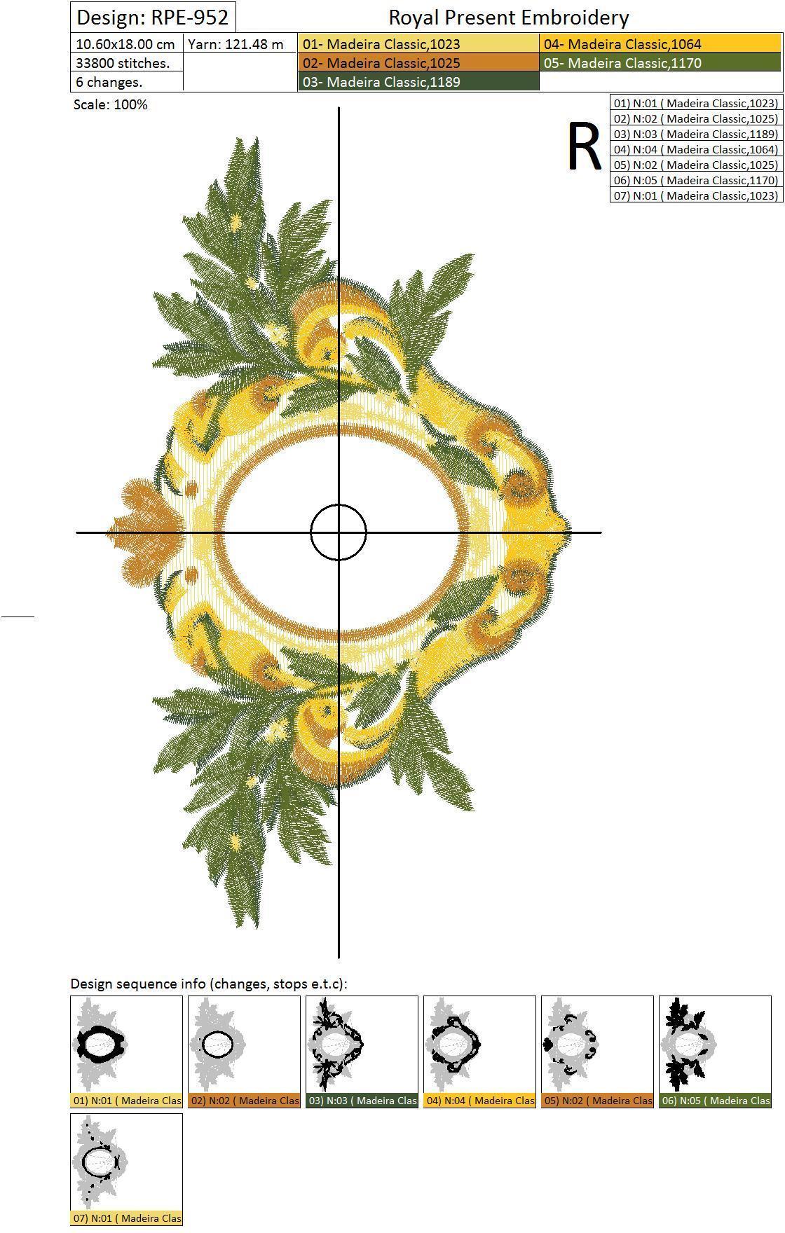 Machine Embroidery Design Vintage Monogram Blank