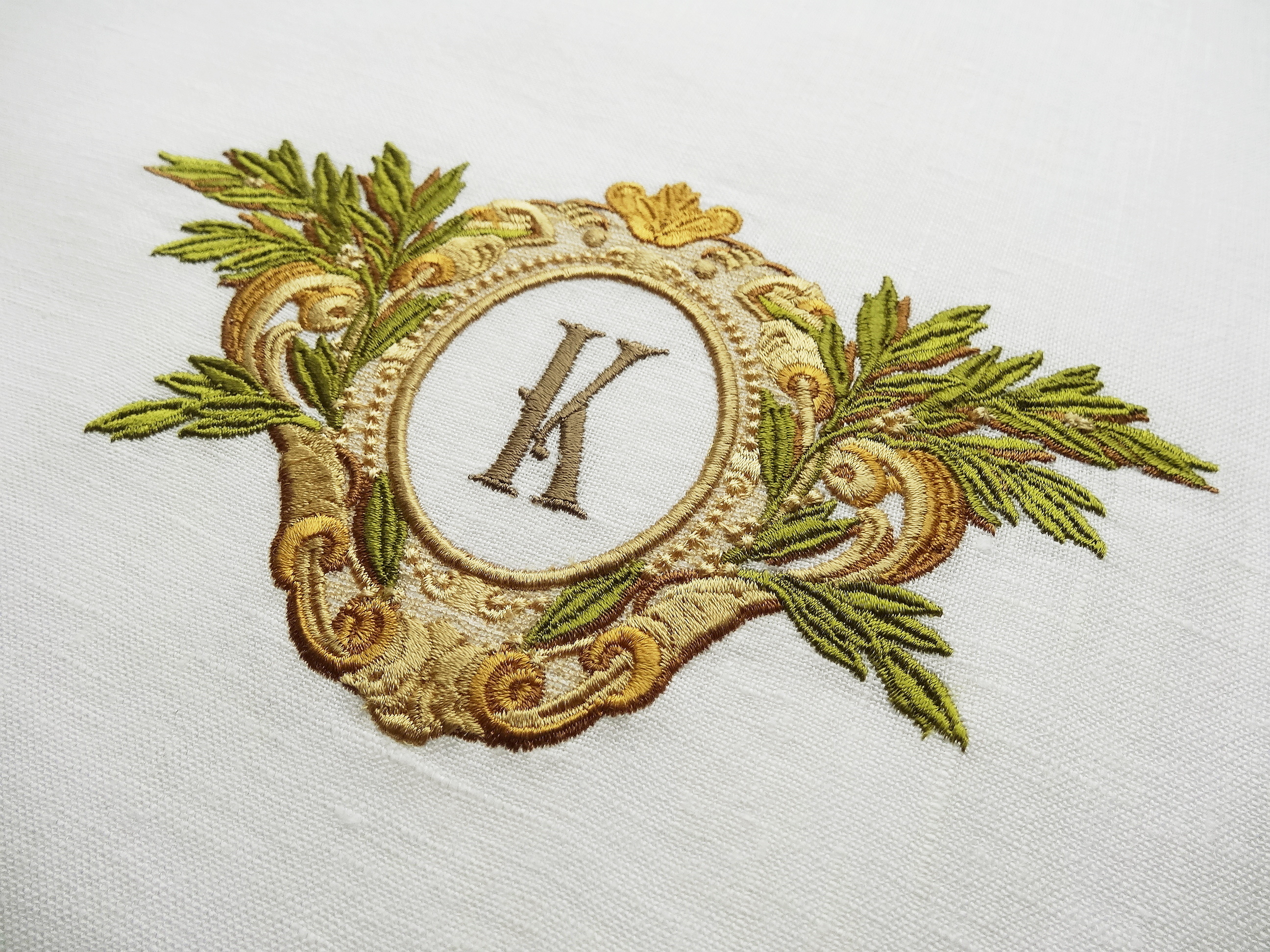 Machine Embroidery Design Vintage Monogram Blank