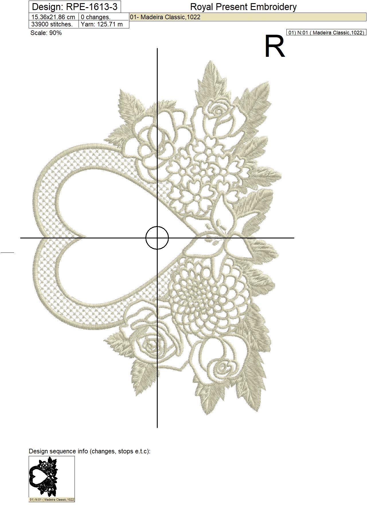 Wedding Monogram Blank Embroidery Design - 3 sizes