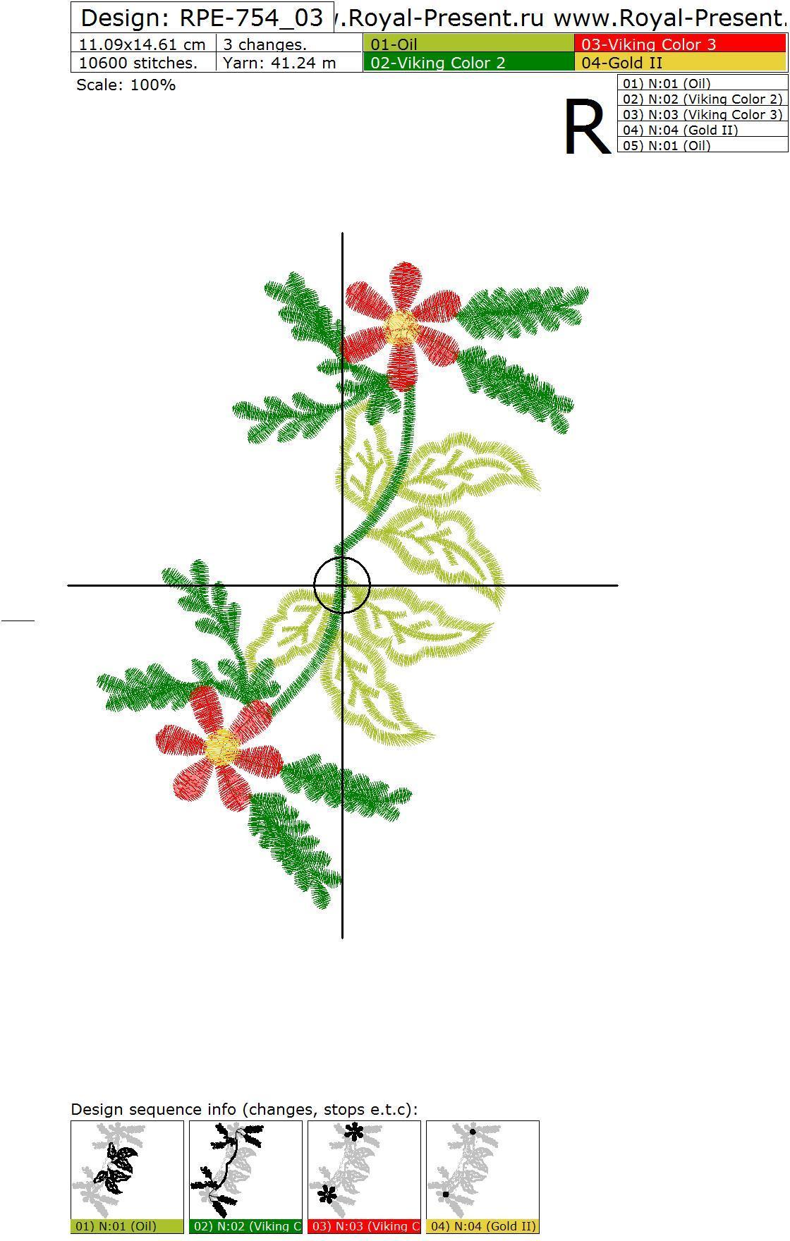 Machine Embroidery Design Floral Neckline
