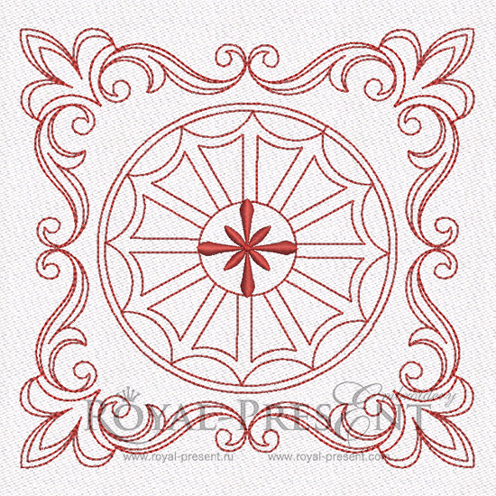 Quilt Block Embroidery Design RPE-841-01