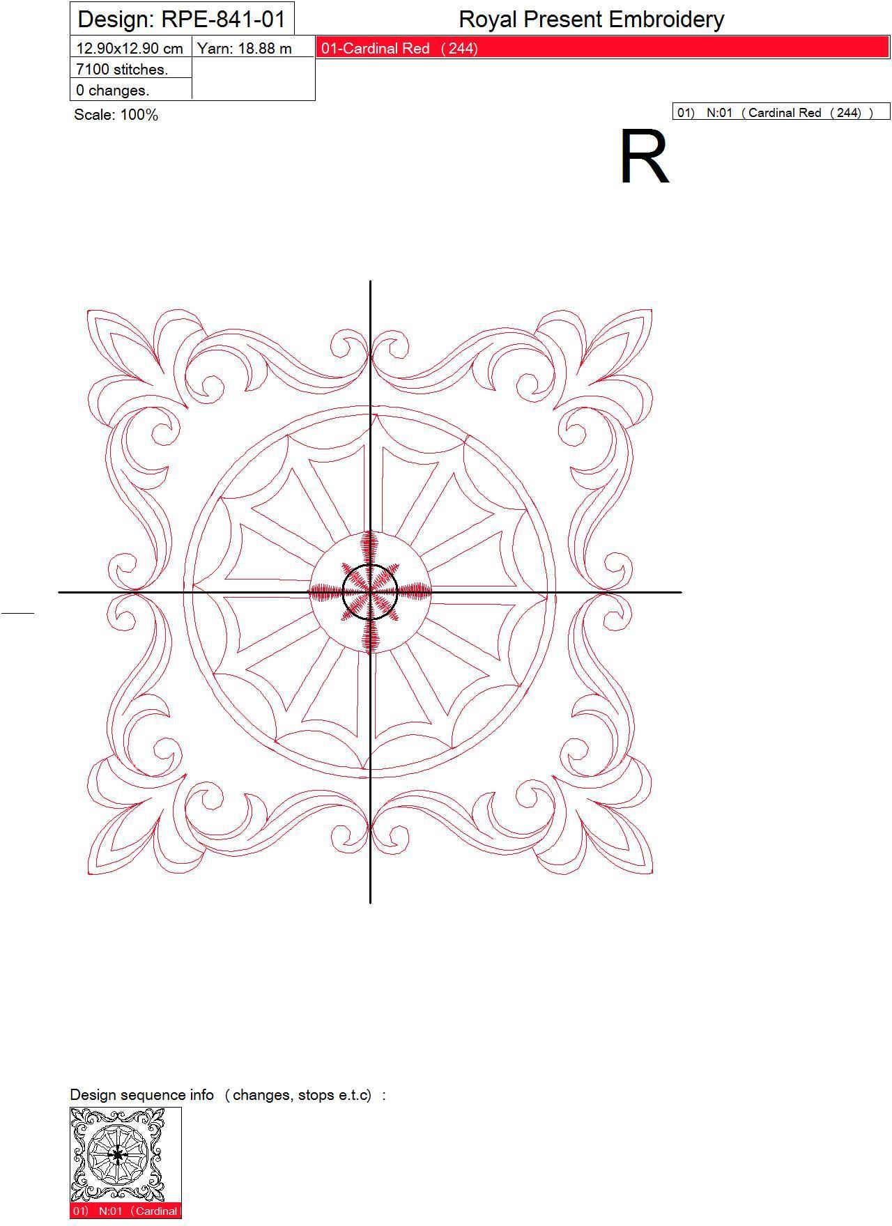 Quilt Block Embroidery Design