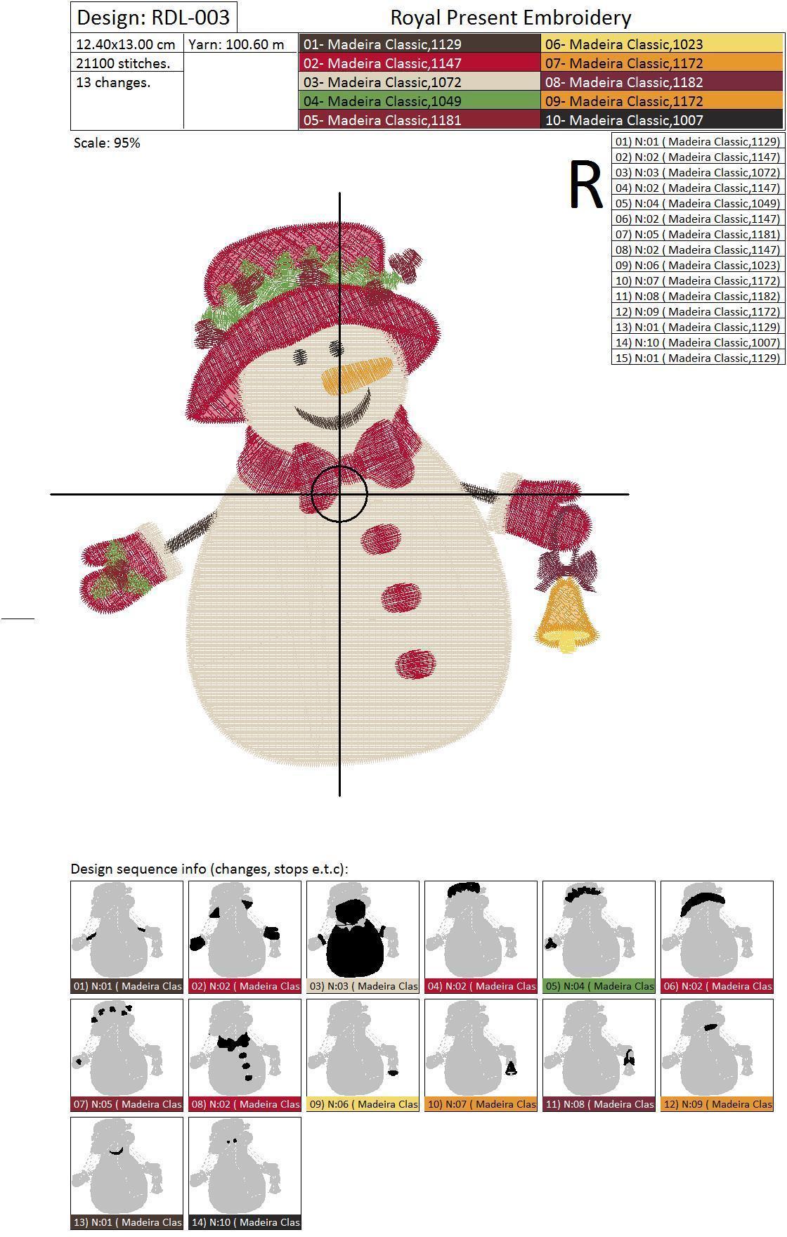 Set of 3 Machine Embroidery Designs for Christmas pillow