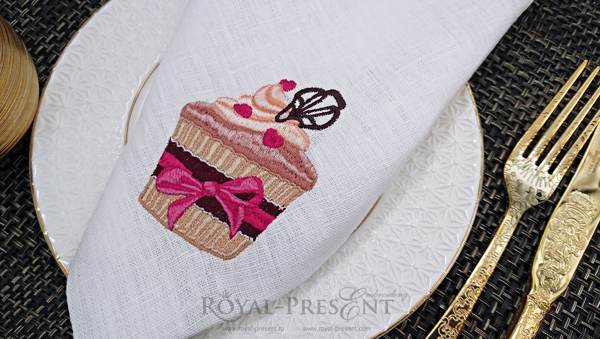 Machine Embroidery Design Lovely cupcake