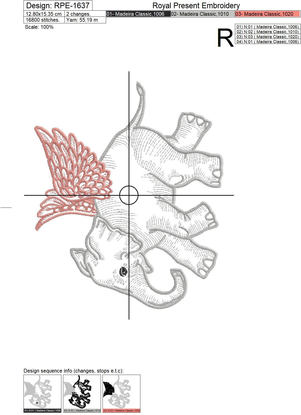 Angel Baby Elephant Embroidery Design - 5 sizes
