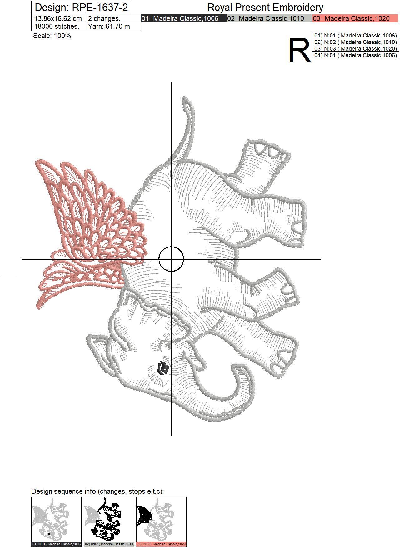 Angel Baby Elephant Embroidery Design - 5 sizes