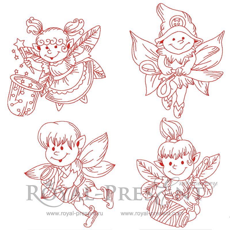 Sewing Fairy Free Machine Embroidery Designs RPE-702