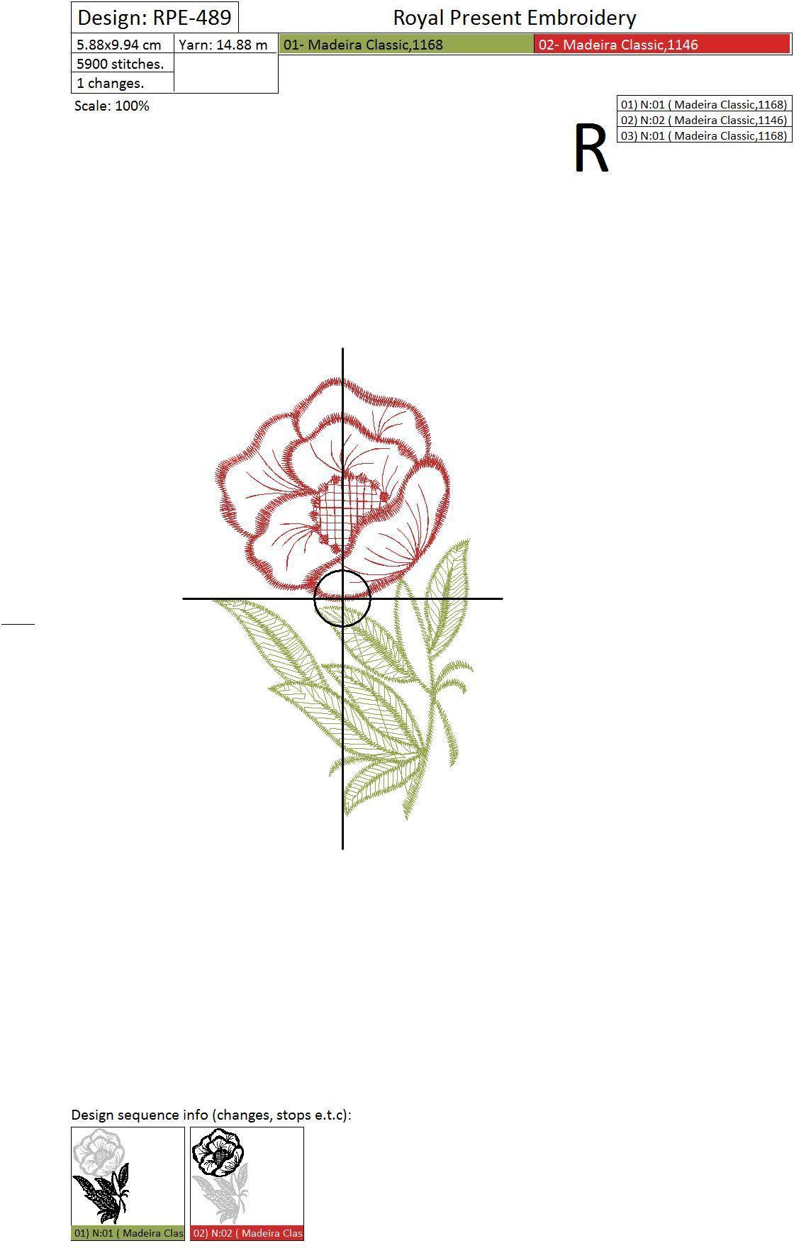 Floral Free Machine Embroidery Design