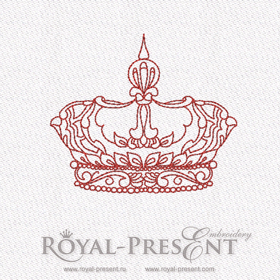 Free Machine Embroidery Design King Crown