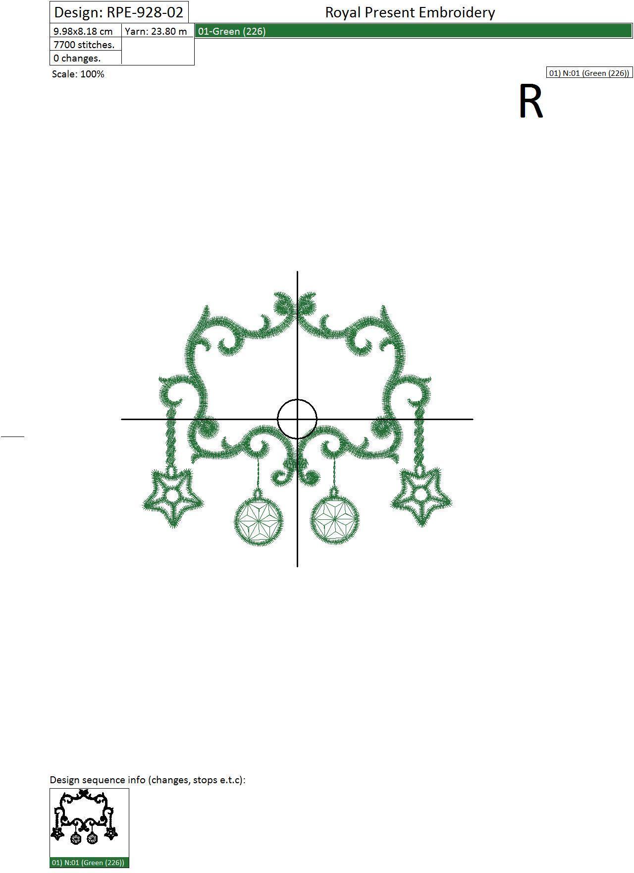Free Machine Embroidery Design Christmas Monogram Blank