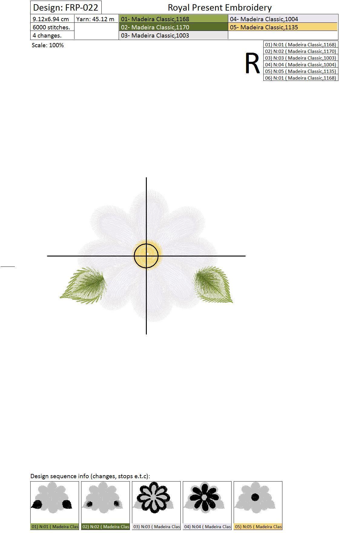 Free Machine Embroidery Design Daisy