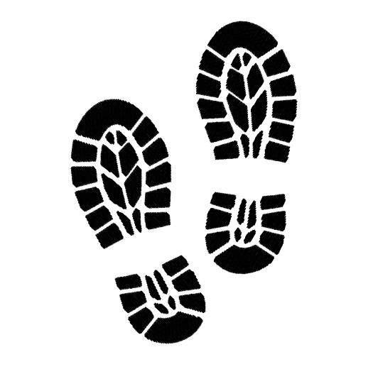 Free Machine Embroidery Design Footprint - 4 sizes