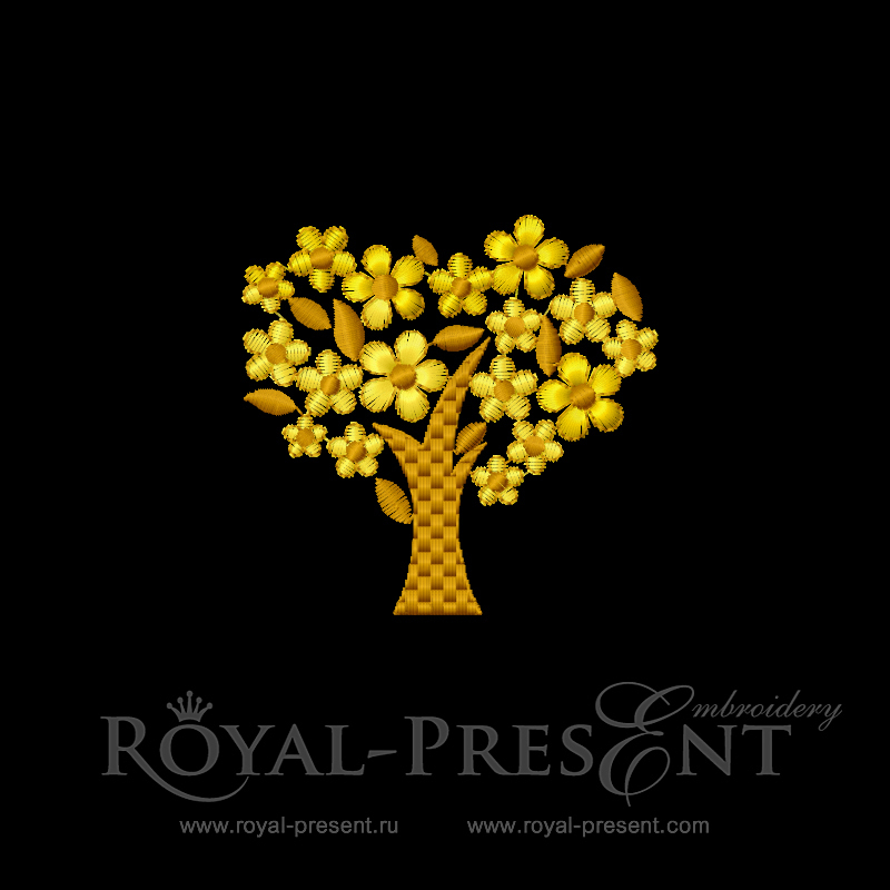 Free Machine Embroidery Design Golden Tree of luck