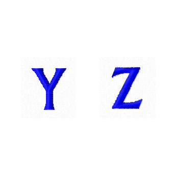 Tiny Capital Letters Y Z for Monograms embroidery designs RPE-1667-YZ