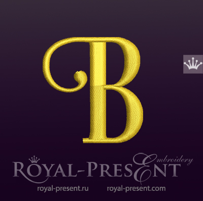 Capital Letter B Embroidery design V1 RPE-1673-B
