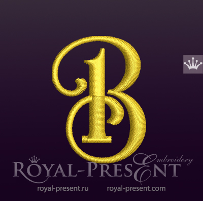 Capital Letter B Embroidery design V2 RPE-1673-B2