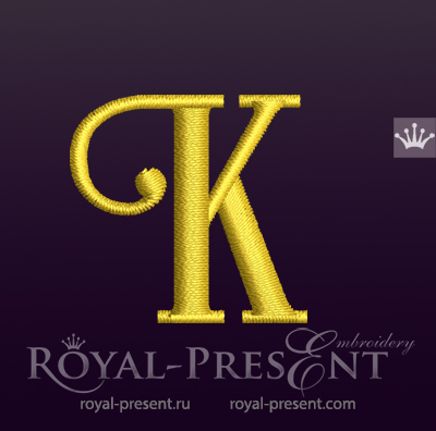 Capital Letter K Embroidery design RPE-1673-K