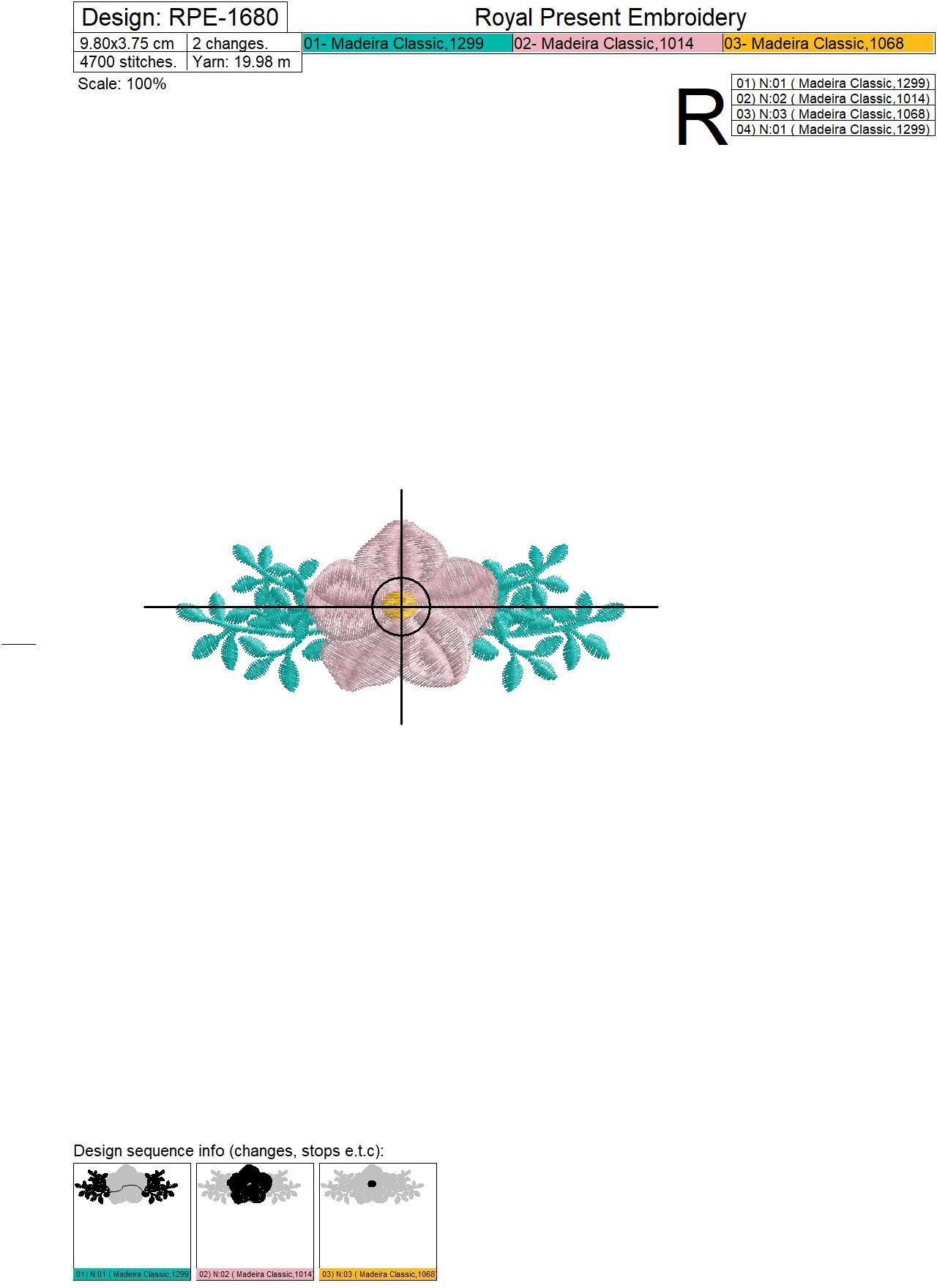Mini Floral Borders Machine Embroidery Designs - 3 sizes