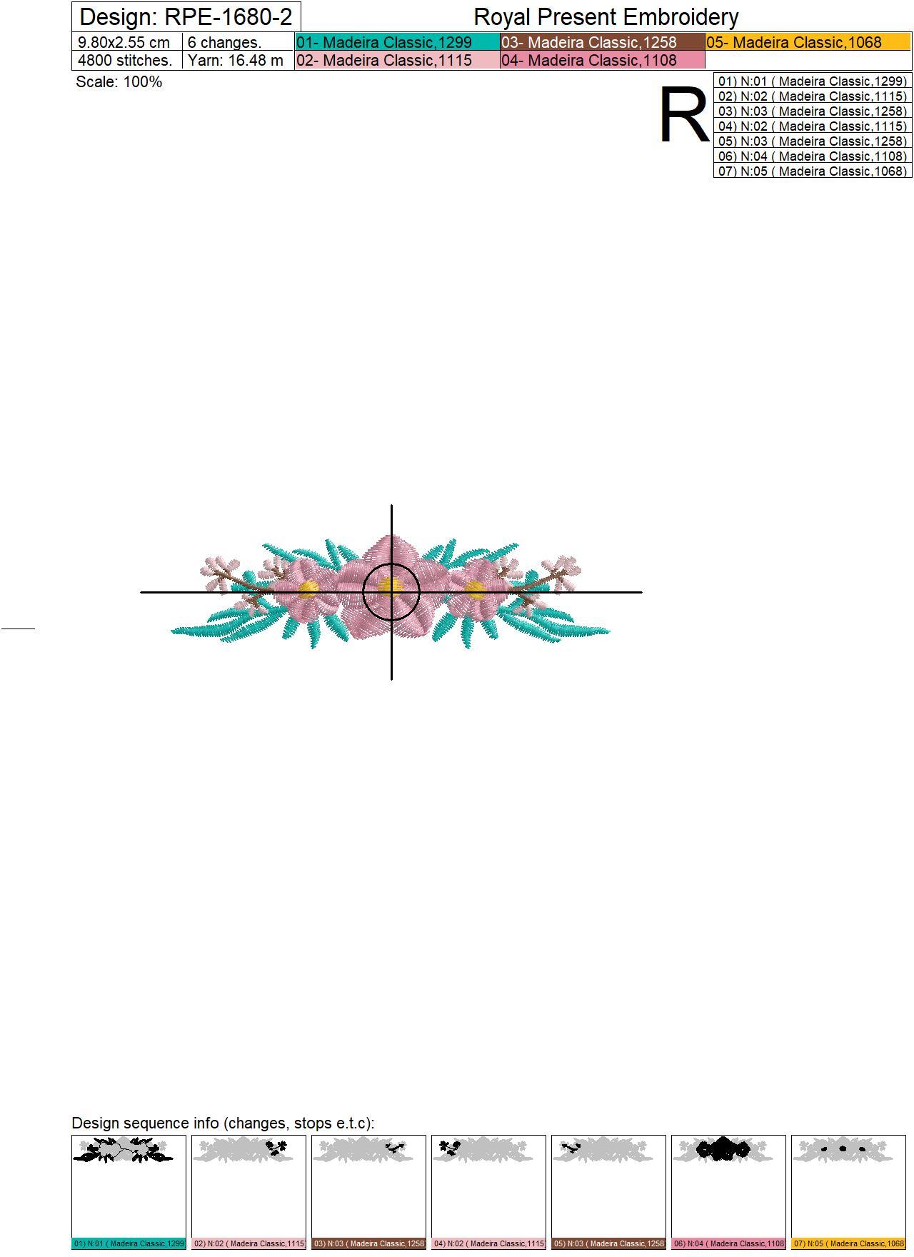 Mini Floral Borders Machine Embroidery Designs - 3 sizes