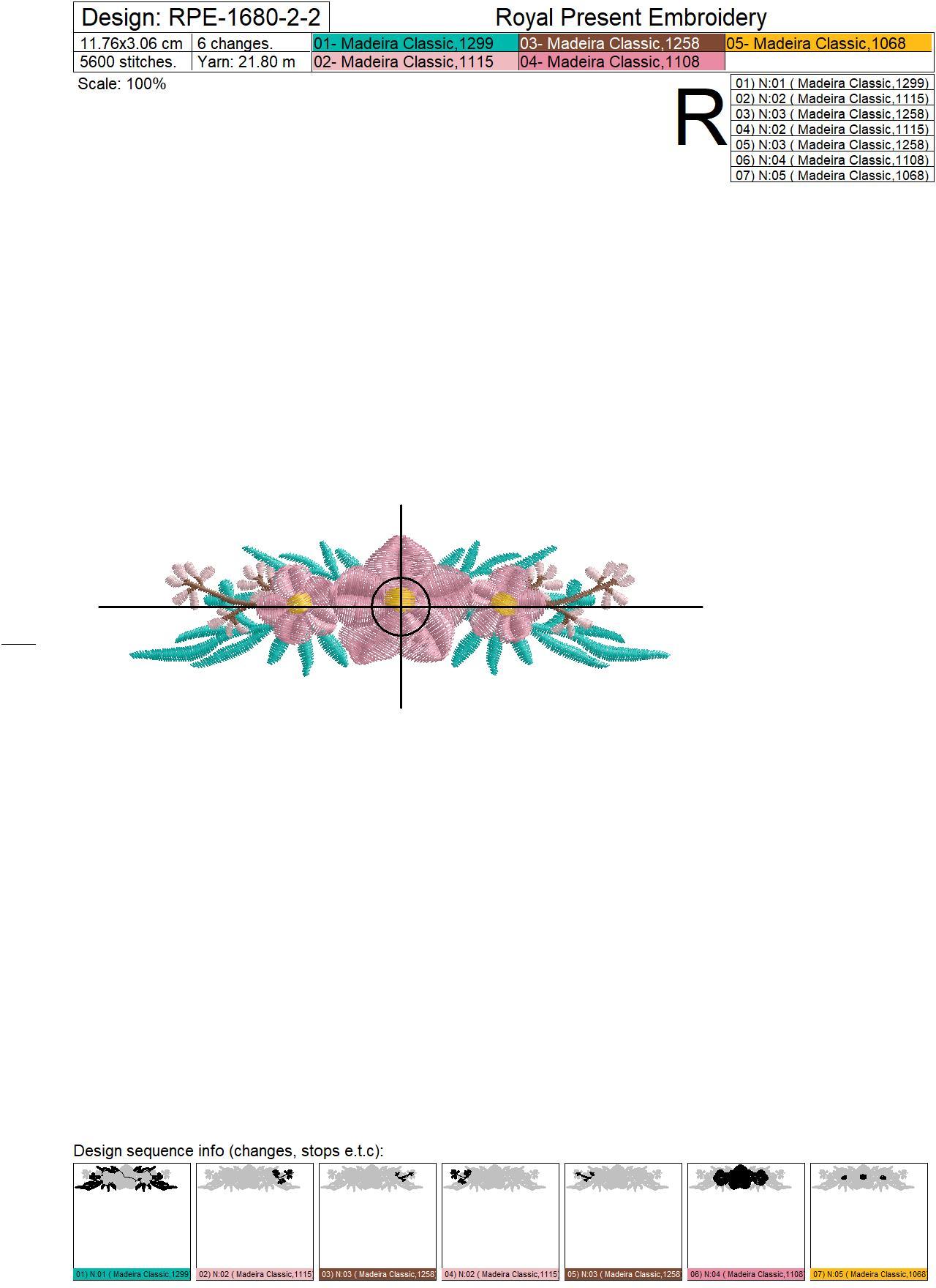 Mini Floral Borders Machine Embroidery Designs - 3 sizes