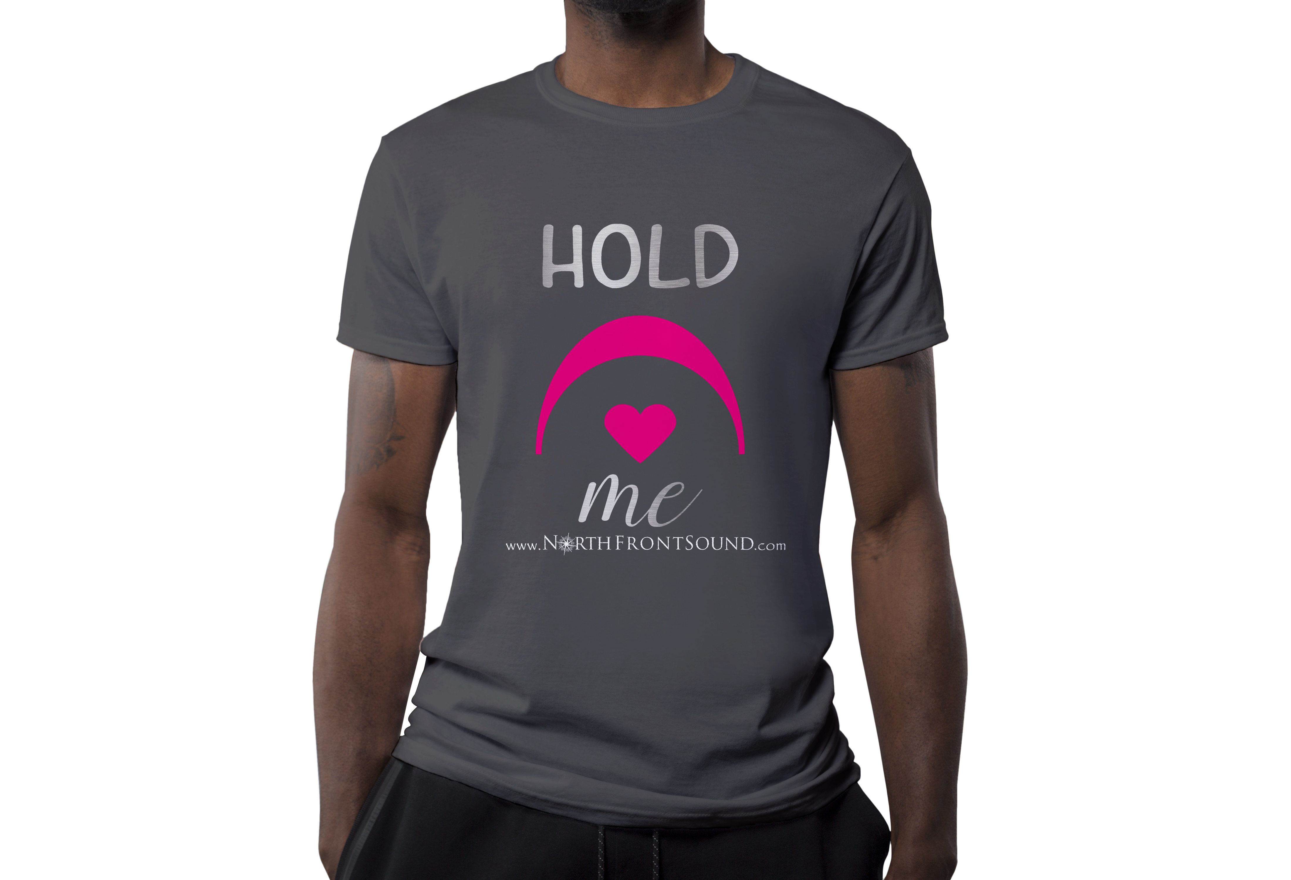 Men's "Hold Me" T-Shirt - Dark Gray T04MDGHLDME
