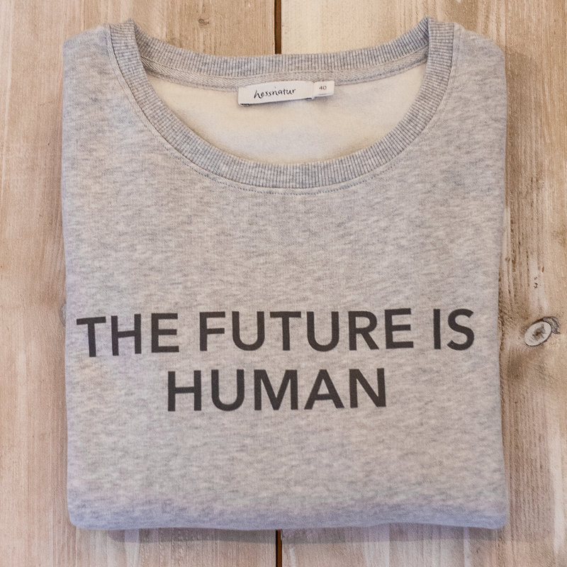 THE FUTURE IS HUMAN by The Lovers, Sweater – grau / Druck grau