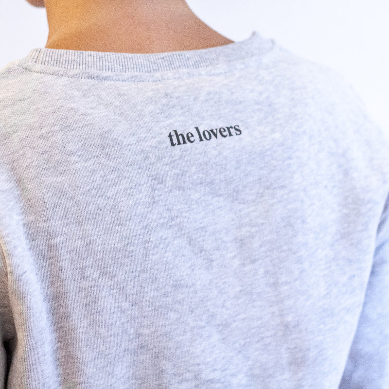 THE FUTURE IS HUMAN by The Lovers, Sweater – grau / Druck grau