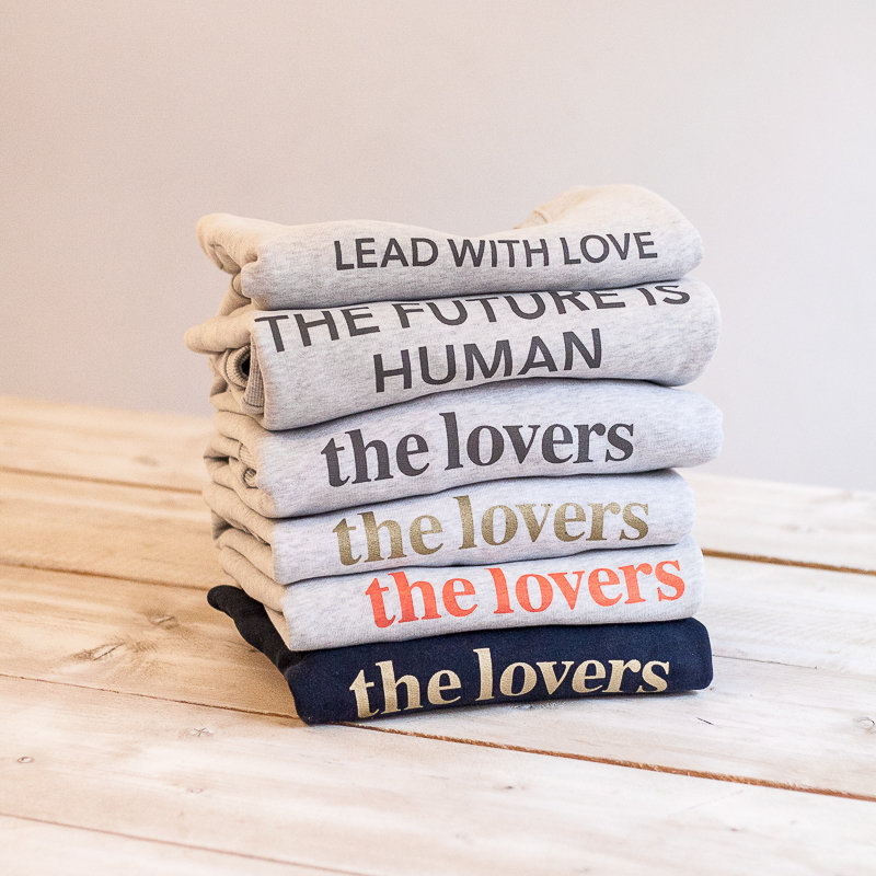 THE FUTURE IS HUMAN by The Lovers, Sweater – grau / Druck grau