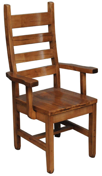 Rustic Ladder Back Arm Chair by Ruff Sawn ACRL