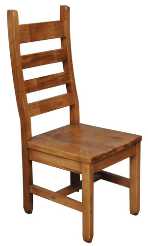 Rustic Ladder Back Side Chair Splined Seat by Ruff Sawn SCRL