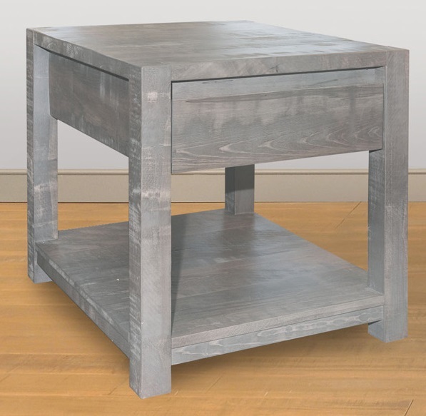 Meta Sequoia End Table by Ruff Sawn msen2421
