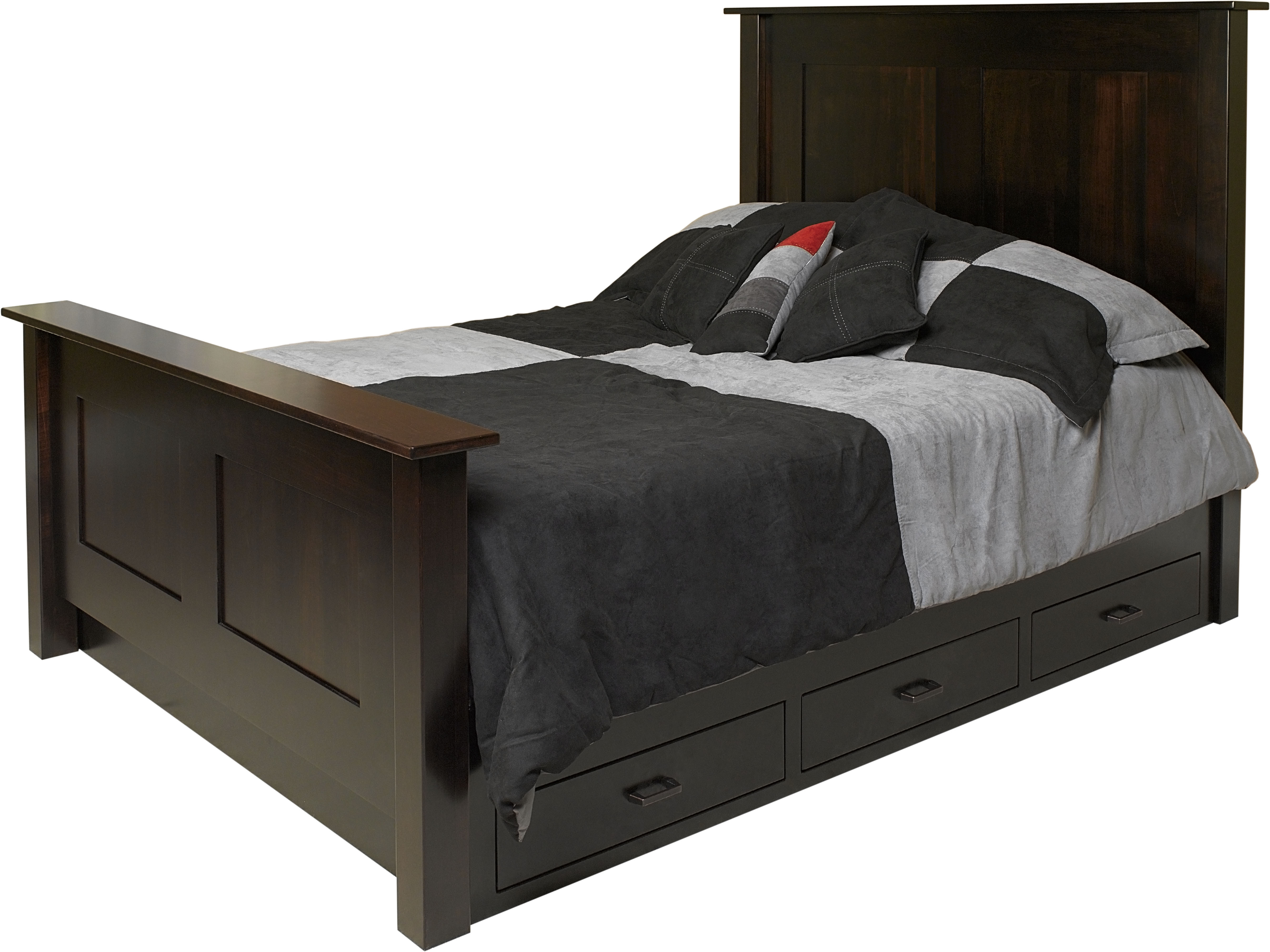 Horizon Shaker Bed with Storage Rails Farmside Wood 116 Farmside Wood 116