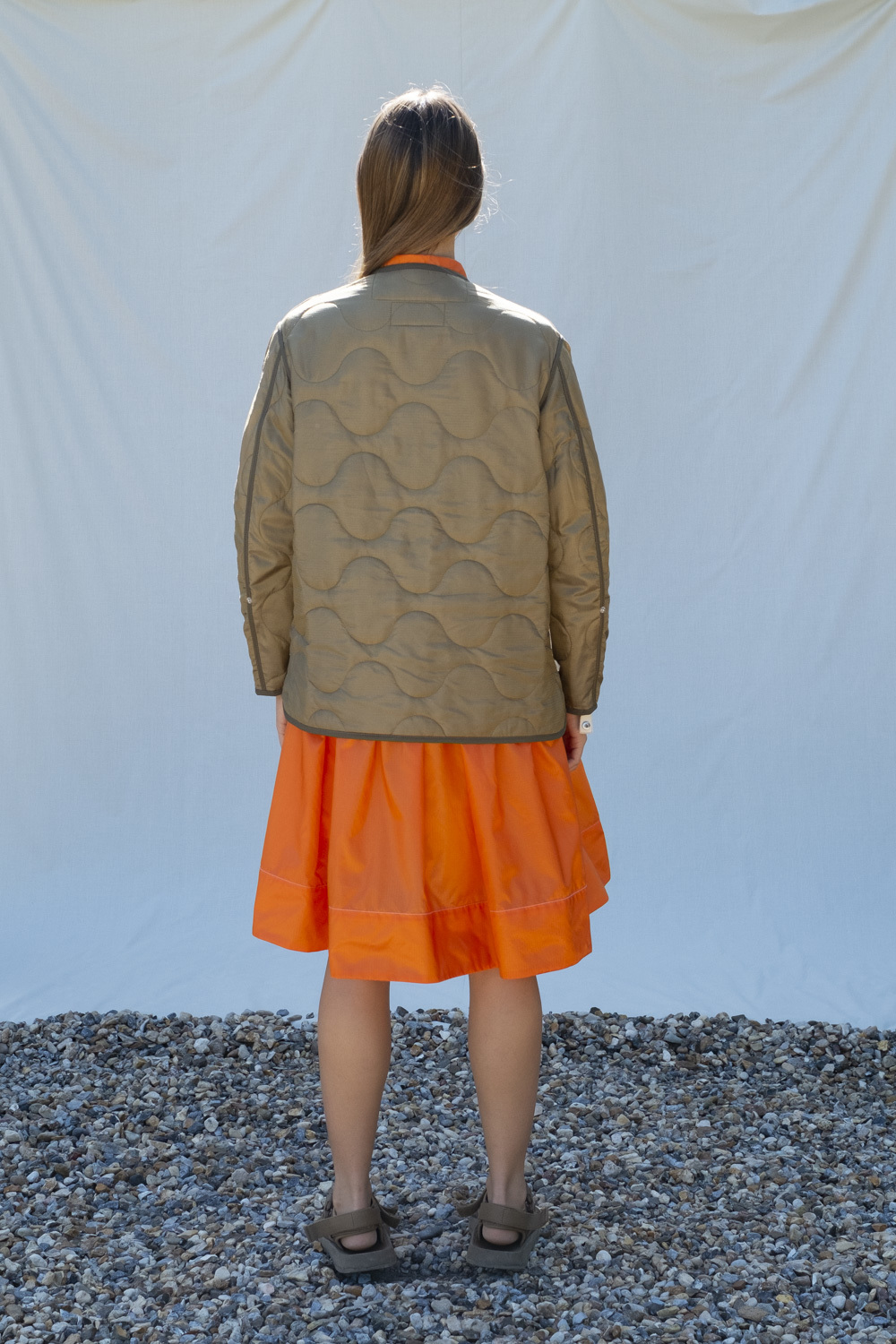 W'menswear Tropical Flight Jacket in Beige