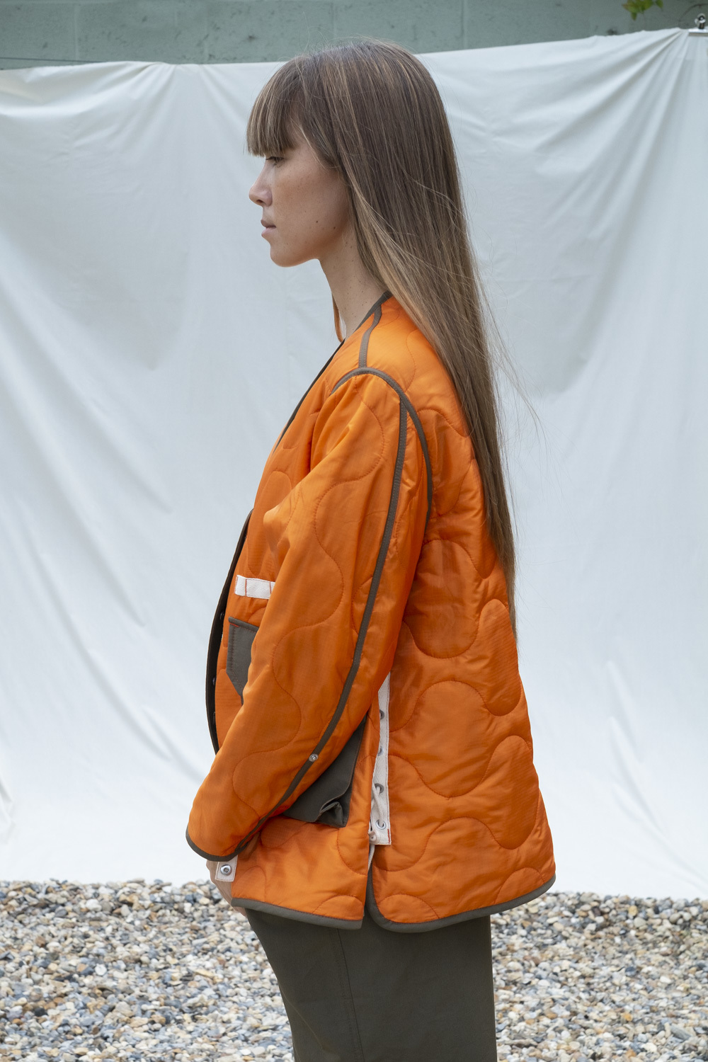 W'menswear Tropical Flight Jacket in Orange
