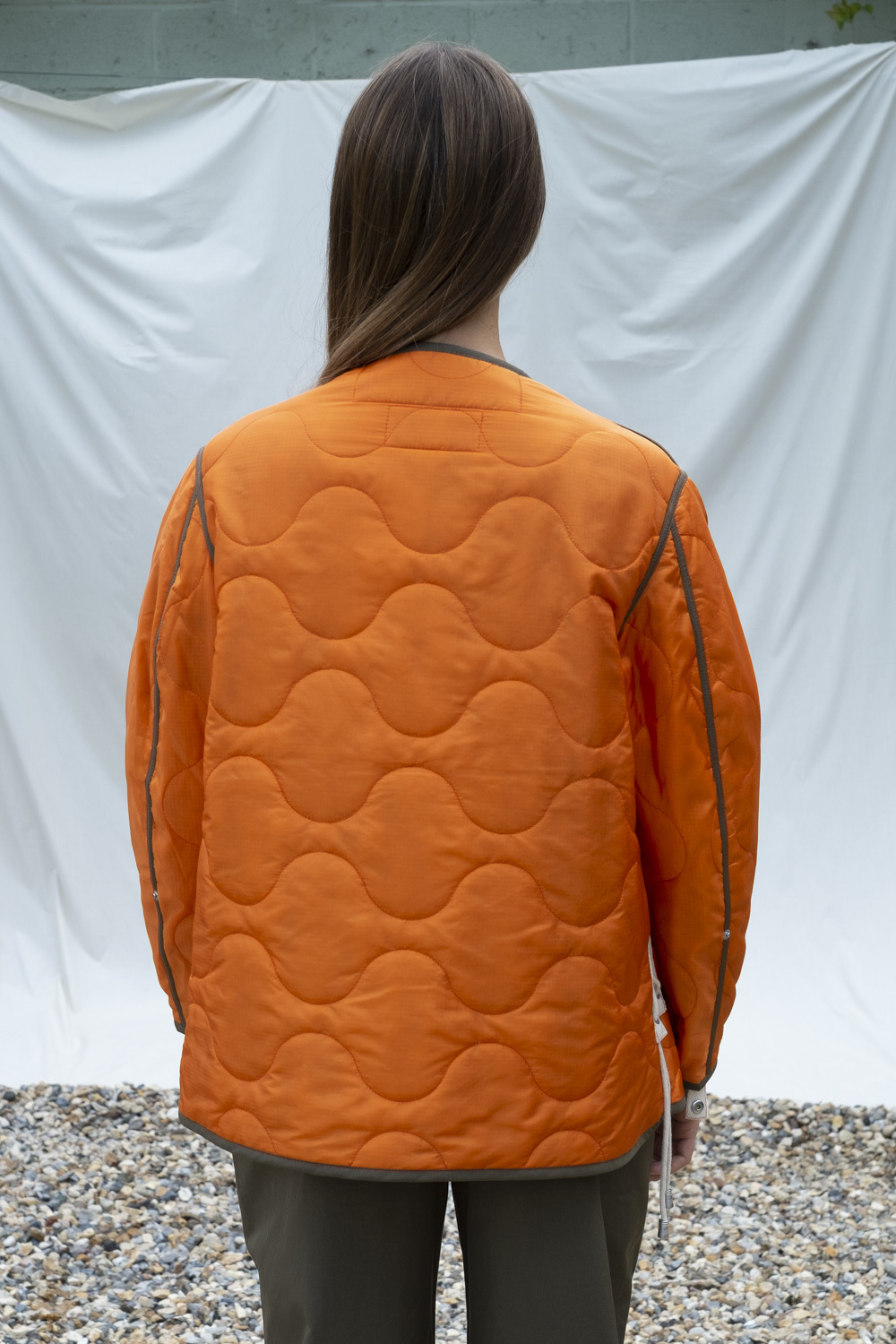 W'menswear Tropical Flight Jacket in Orange