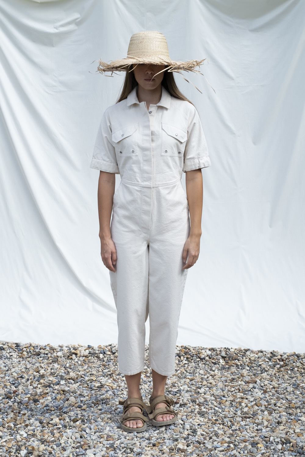 W'menswear Tropical Fieldwork Suit in Off-White