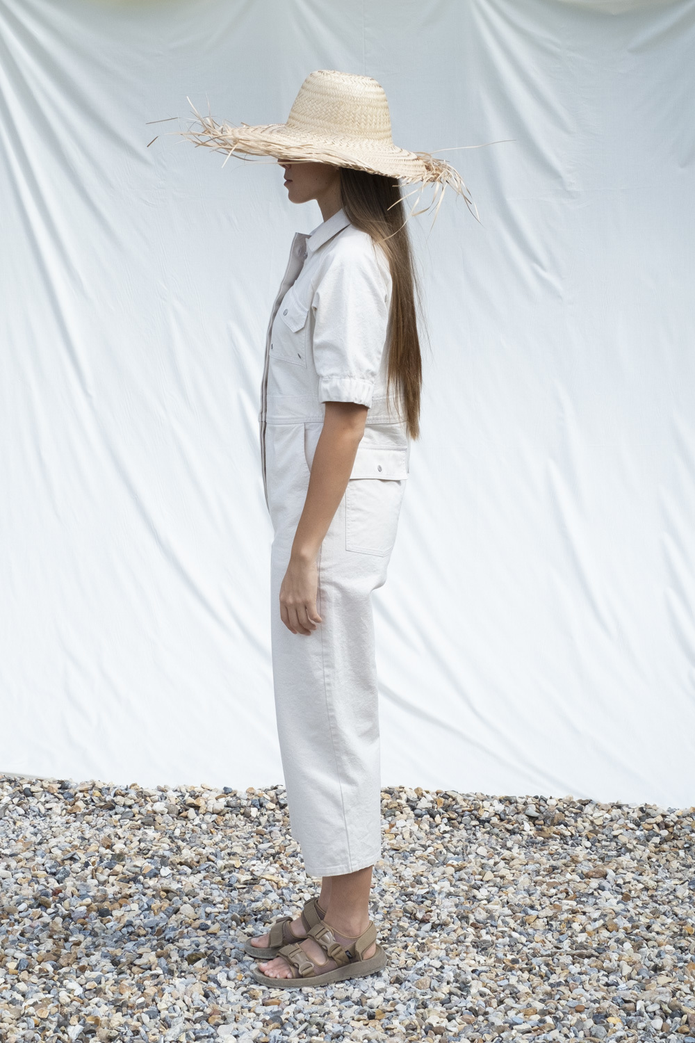 W'menswear Tropical Fieldwork Suit in Off-White