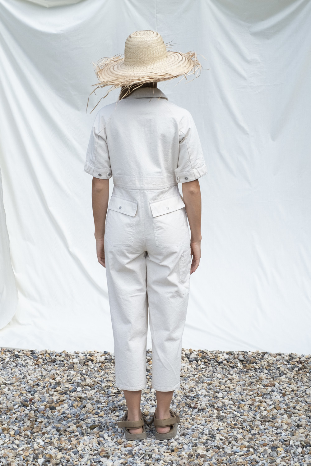 W'menswear Tropical Fieldwork Suit in Off-White