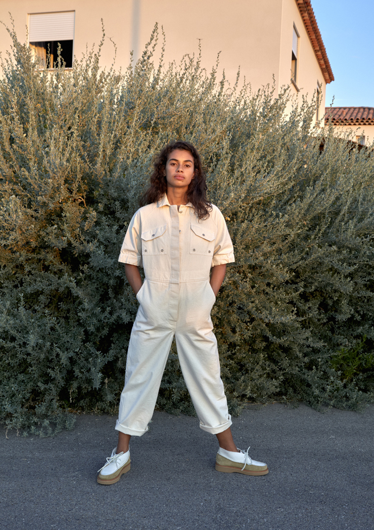 W'menswear Tropical Fieldwork Suit in Off-White