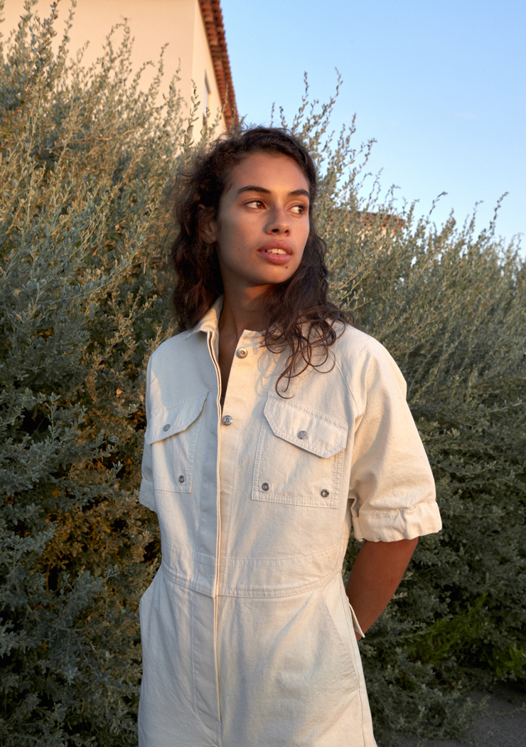 W'menswear Tropical Fieldwork Suit in Off-White