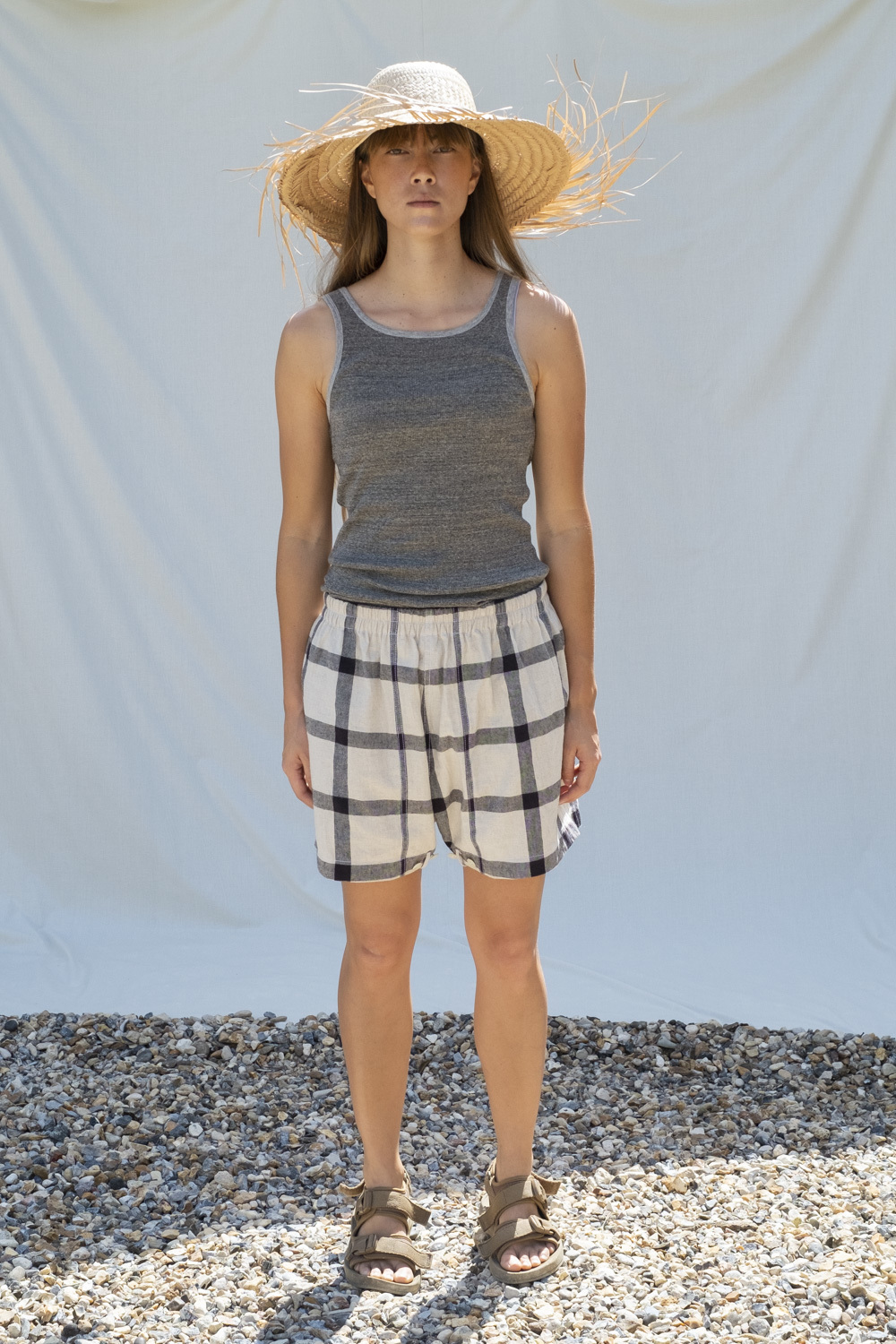 W'menswear Combat Tank in Grey