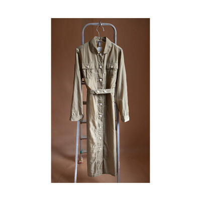 W'MENSWEAR SHUTTLE DRESS IN KHAKI W'MENSWEAR SHUTTLE DRESS IN KHAKI