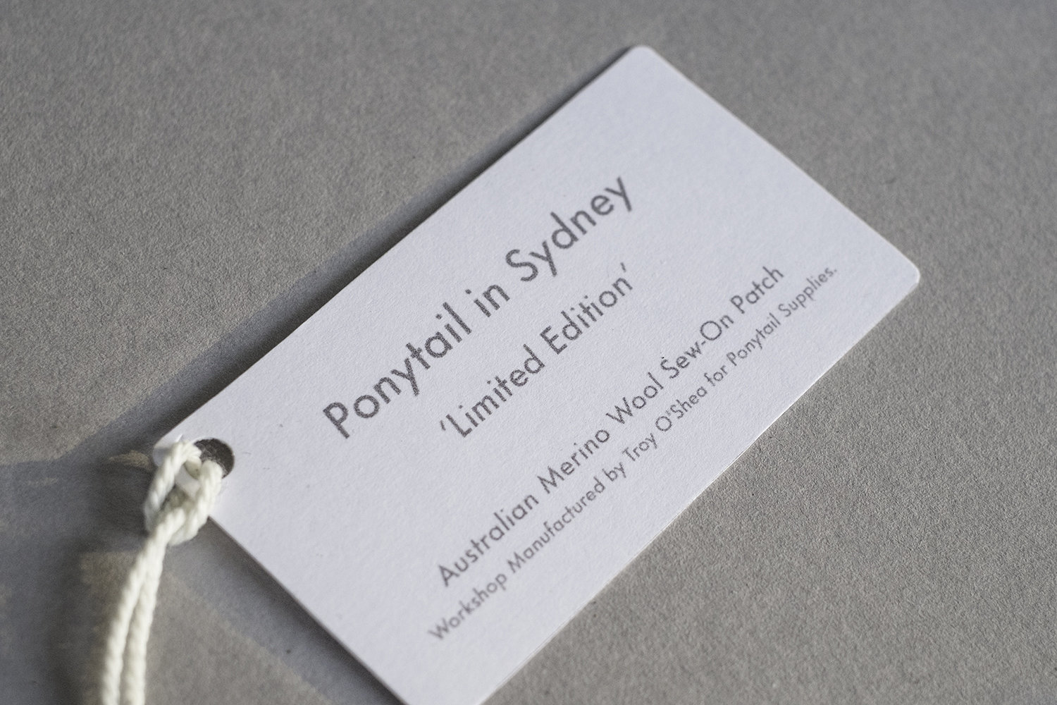 Ponytail in Sydney Merino Wool Chain-Stitched Patch