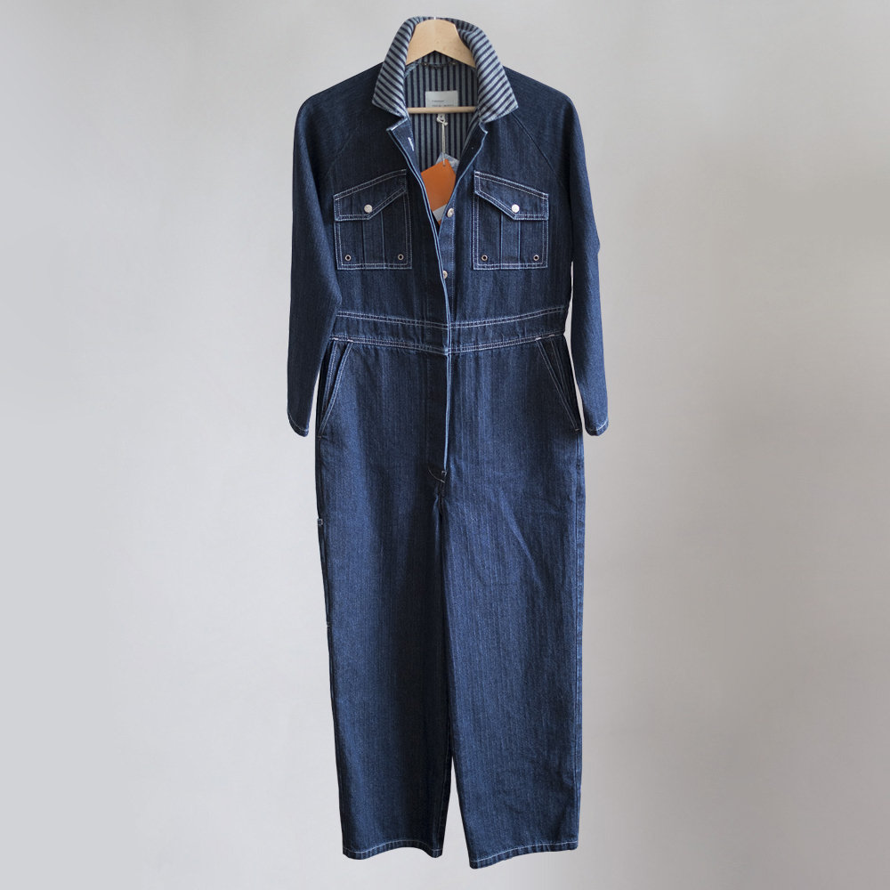 W'menswear Fieldwork Suit in Denim Herringbone 00110FWSD