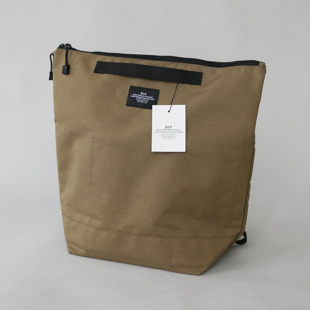 BIP Zipper Backpack in Khaki 00113