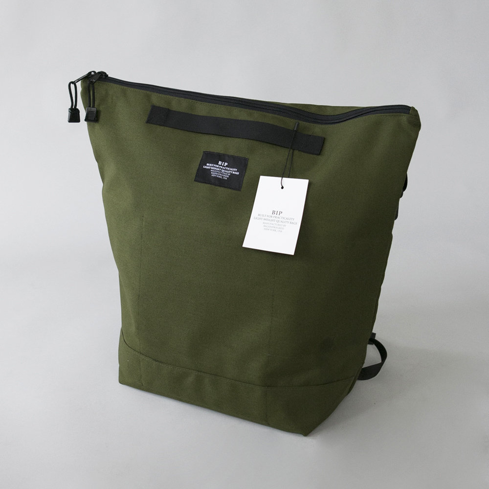 BIP Zipper Backpack in Olive 00115